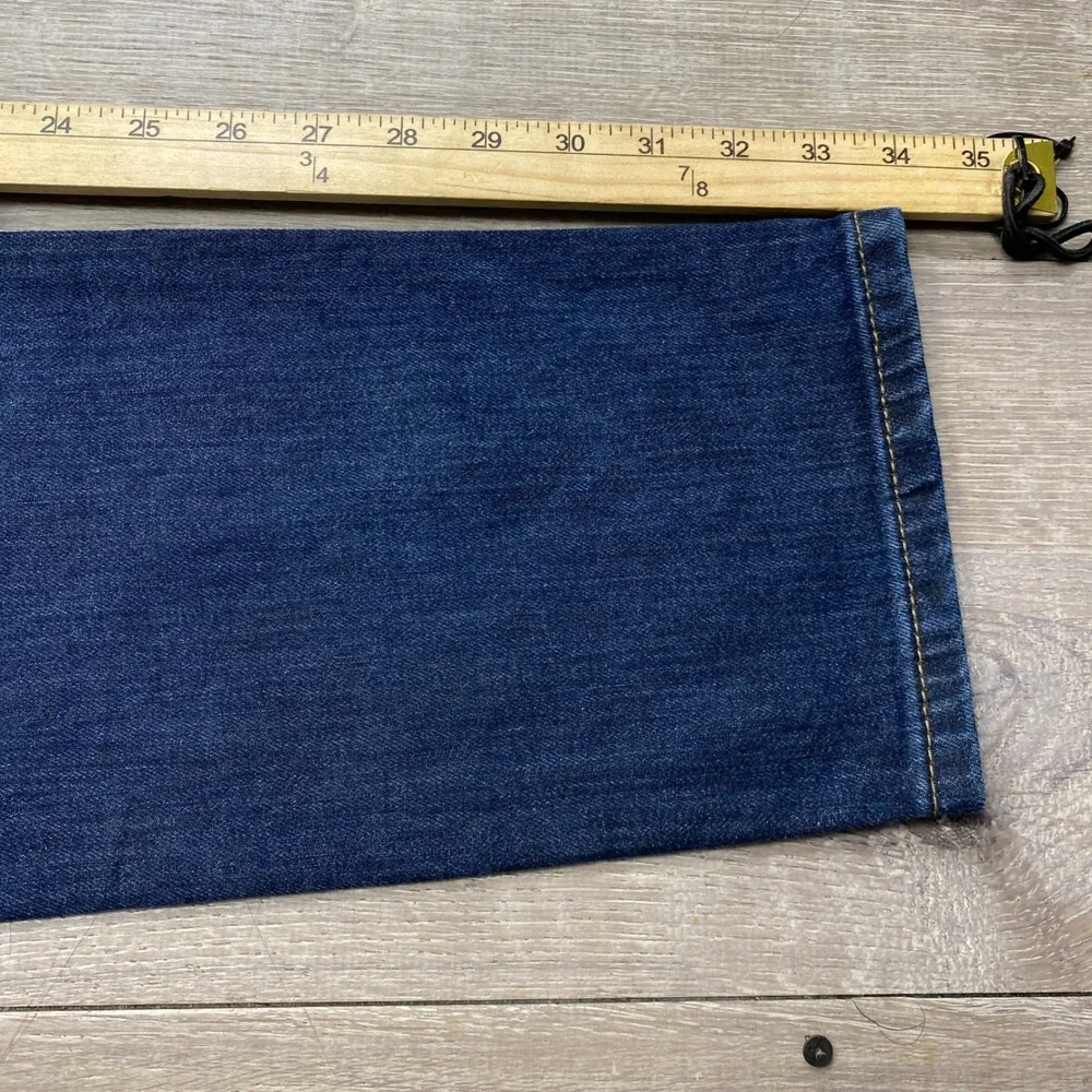 Levi 511 Slim Fit Jeans Mens 33x34 Blue Stretch Denim Casual Damaged Zipper